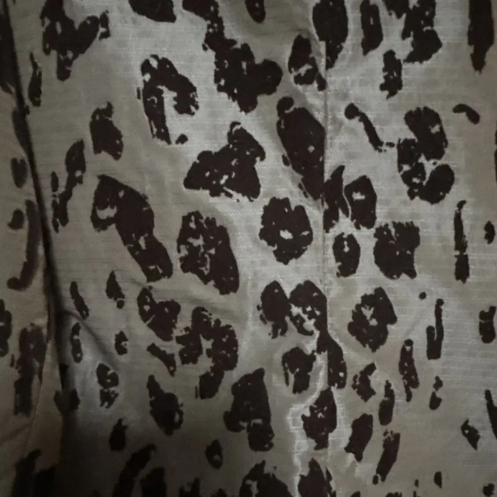 Anne Fontaine Volina Leopard Print Blazer Size 8 Ruffle Button Front Jacket